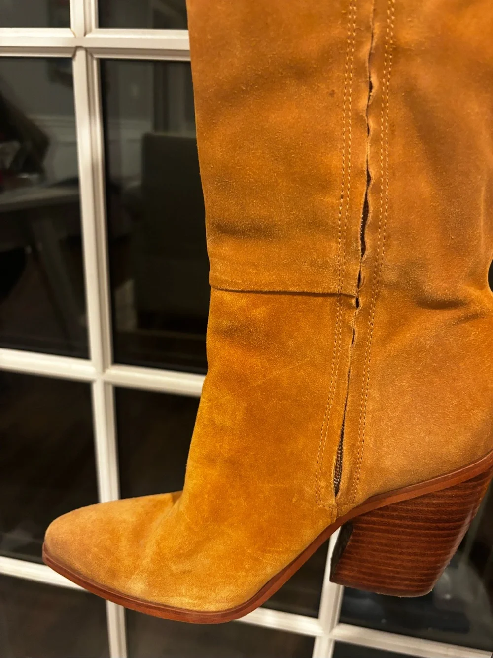 Sam Edelman Over-the-Knee Suede Boots in Cognac